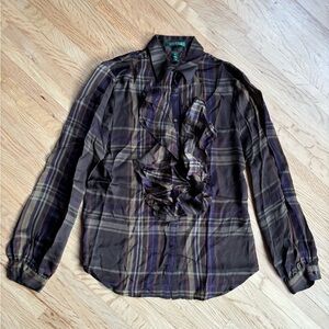 Vintage 100% silk Ralph Lauren blouse